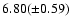 $6.80(\pm 0.59)$