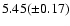 $5.45(\pm 0.17)$