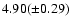 $4.90(\pm 0.29)$