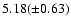 $5.18(\pm 0.63)$