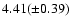 $4.41(\pm 0.39)$