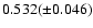 $0.532(\pm 0.046)$
