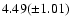 $4.49(\pm 1.01)$