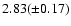 $2.83(\pm 0.17)$