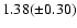 $1.38(\pm 0.30)$