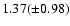 $1.37(\pm 0.98)$