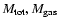 $M_{\rm tot},
M_{\rm gas}$