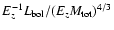 $E_z^{-1} L_{\rm bol} / (E_z M_{\rm tot})^{4/3}$