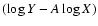 $(\log Y -A \log X)$