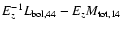 $E_z^{-1} L_{\rm bol, 44}- E_z M_{\rm tot, 14}$
