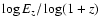 $\log E_z / \log(1+z)$