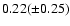 $0.22 (\pm0.25)$