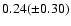 $0.24 (\pm0.30)$