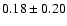$0.18\pm0.20$