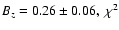 $B_z=0.26 \pm 0.06, ~\chi^2$
