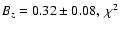 $B_z=0.32 \pm 0.08,~ \chi^2$