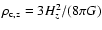 $\rho_{\rm c, z} = 3 H_z^2/ (8 \pi G)$