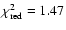 $\chi^2_{\rm red} = 1.47$