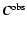 $\vec{C}^{{\rm obs}}$