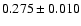 $0.275 \pm 0.010$