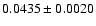 $0.0435 \pm 0.0020$