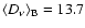 $\langle
D_{\nu}\rangle_{{\rm B}}=13.7$