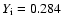 $Y_{{\rm i}}=0.284$