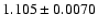 $1.105 \pm 0.0070$