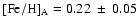 $[{\rm Fe/H}]_{{\rm A}}=0.22~ \pm~ 0.05$