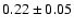 $0.22 \pm 0.05$