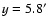 $y=5.8\hbox{$^\prime$ }$