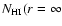 $N_{\rm HI}(r=\infty $