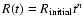 $R(t)=R_{\rm initial}t^{n}$