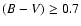 $(B-V)\geq 0.7$