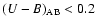 $(U-B)_{\rm AB} < 0.2$
