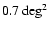 $0.7\deg^2$