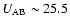$U_{\rm AB} \sim 25.5$