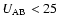 $U_{\rm AB}< 25$