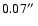 $0.07\hbox{$^{\prime\prime}$ }$