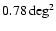 $0.78\deg^2$