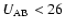 $U_{\rm AB} < 26$