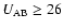 $U_{\rm AB} \ge 26$