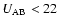$U_{\rm AB} < 22$