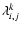 $\lambda^k_{i,j}$
