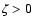 $\zeta>0$