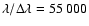 $\lambda/\Delta\lambda=55~000$
