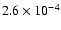 $2.6\times10^{-4}$