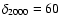 $\delta _{2000}= 60$