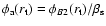 $\phi_{\rm a}(r_{\rm t})=
\phi_{B2}(r_{\rm t})/ \beta_{\rm s}$