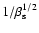 $1/\beta_{\rm s}^{1/2}$
